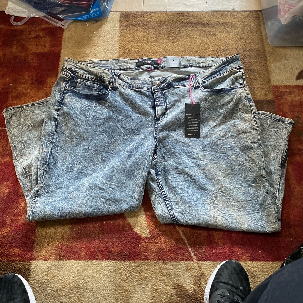 Jeans torrid size 28 jeans stiletto ankle zip